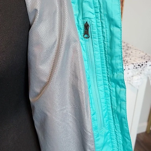 Columbia Women's White Out II Teal Puffer Jacket Size L Omni-Heat Thermal Lining - Picture 6 of 16